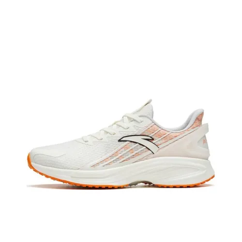 Anta Antelope Run 3 Anti snyder Wear Resistant Low Top Running Shoes Men's White Orange