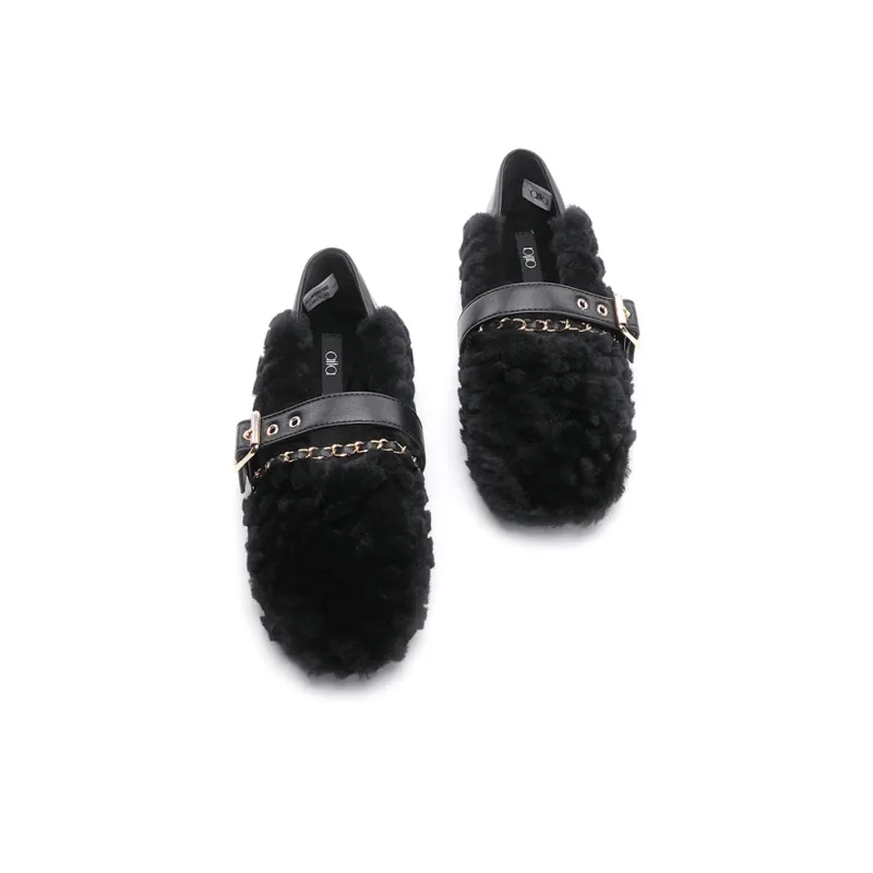 AITA Eta Low Top Flat Faux Fur Shoes Women's-7