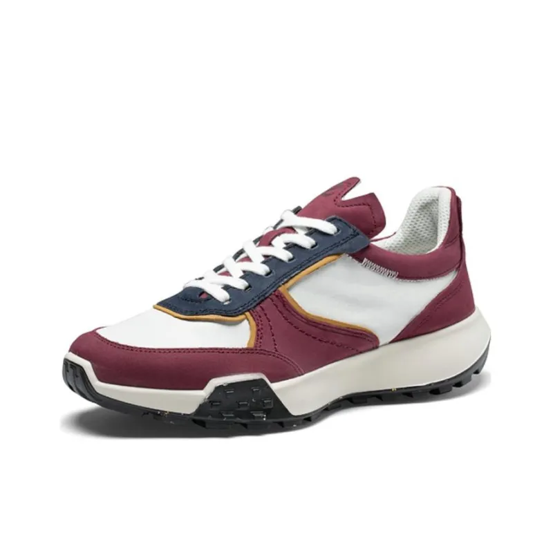 Ecco Low Top Casual Shoes Men's White Red-1
