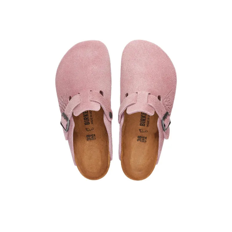Birkenstock X Stssy Boston Suede Leather 'Dusty Pink'-2