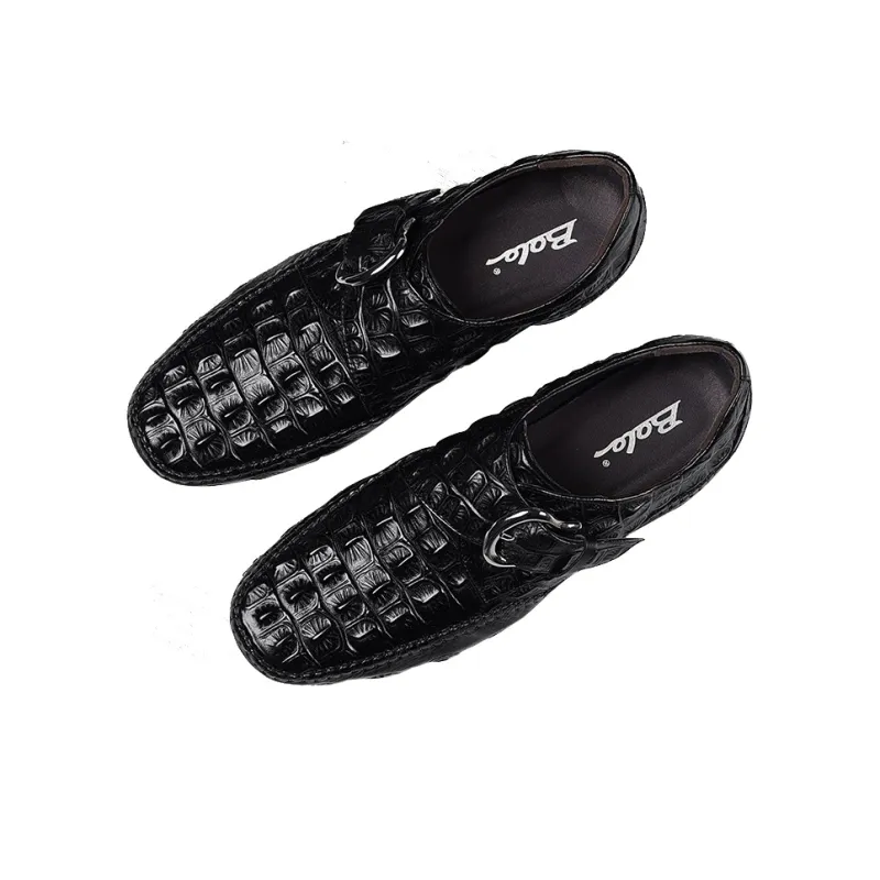 BOLE Gommino Loafers Men Black/Red-4