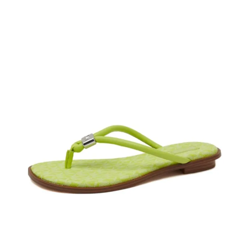 MICHAEL KORS Odor Resistant Flip Flops Women's Green-1