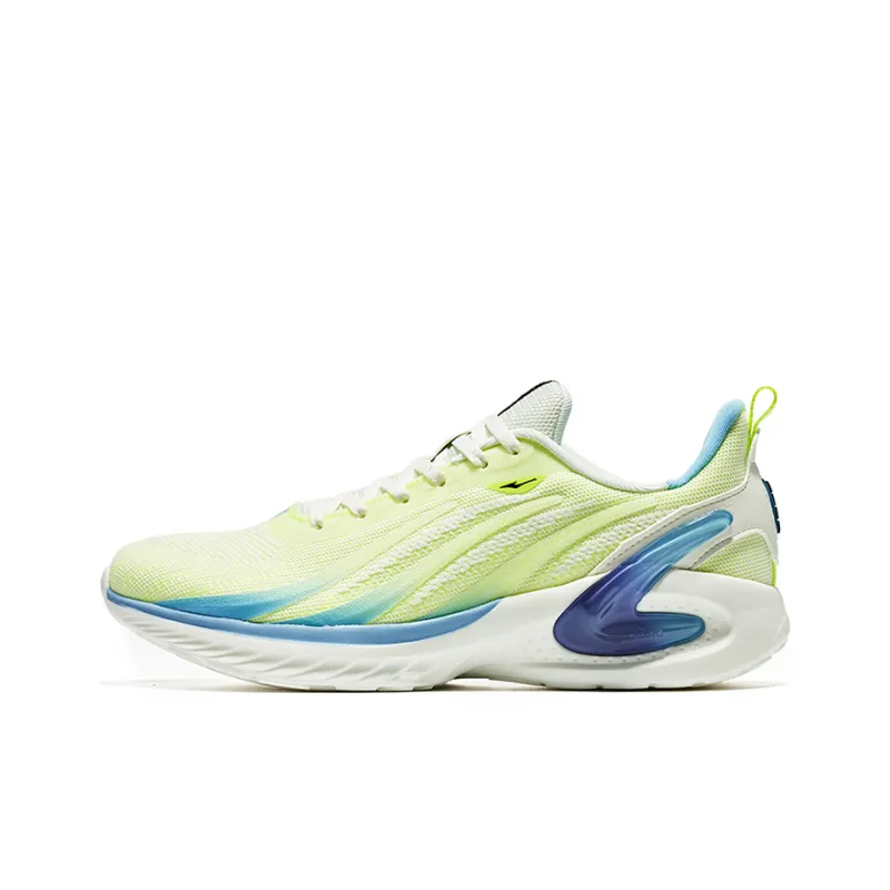 Erke Slip Resistant, Abrasion Resistant, Rebound Resistant Low Top Running Shoes Men's Yellow Blue-0