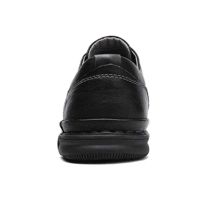 Jeep Low Top Workwear Casual Leather Shoes Black-4