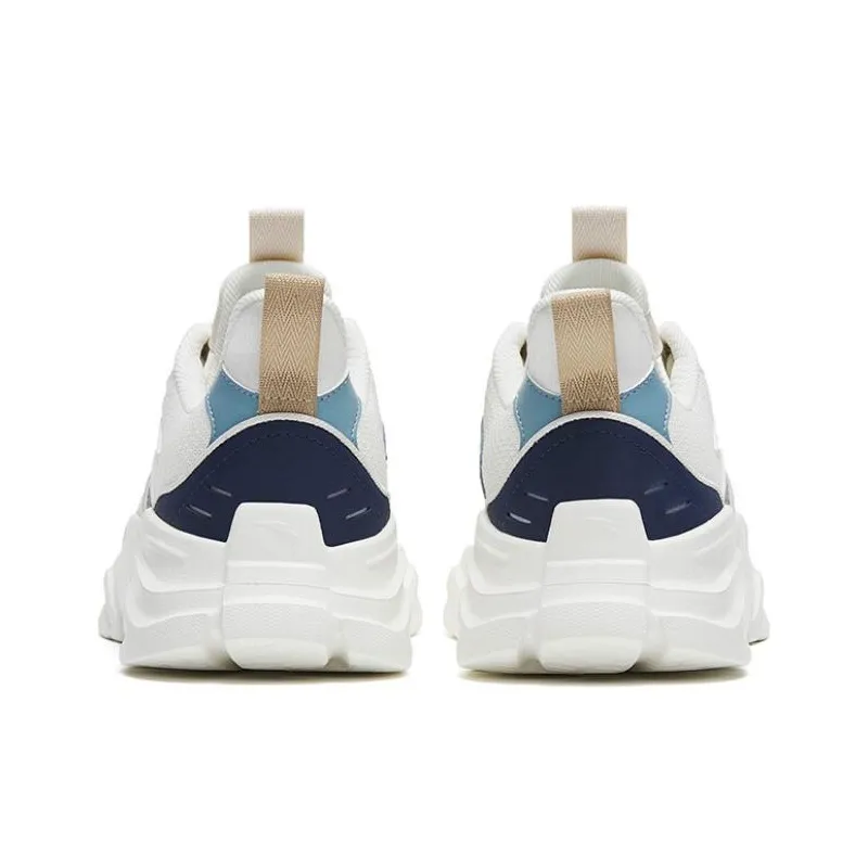 Anta Anti Slip And Wear Resistant Lightweight Low Top Sports Casual Shoes White Gray Blue-3