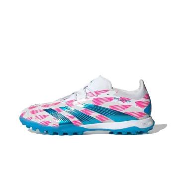 Adidas PREDATOR ELITE TF Rubber Broken Studs Artificial Ground Anti Slip Wear Resistant Soccer Shoes Unisex White Pink
