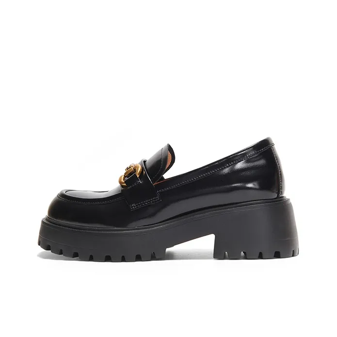 PT'SON Loafers 5.5cm Women's Black-1