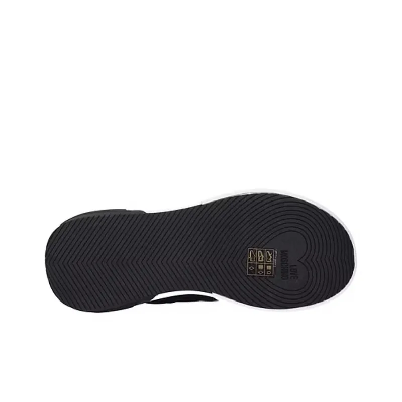 LOVE MOSCHINO Stylish Skateboarding Shoes Women's Black-4