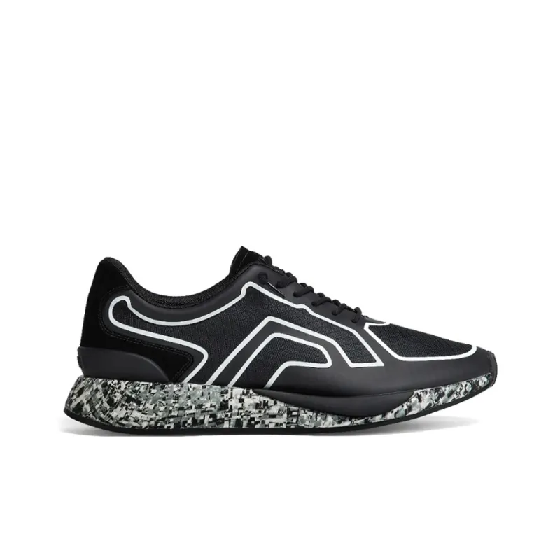 Zegna Net-light Slip-Resistant Low-Top Sports Casual Shoes Men's Black-1