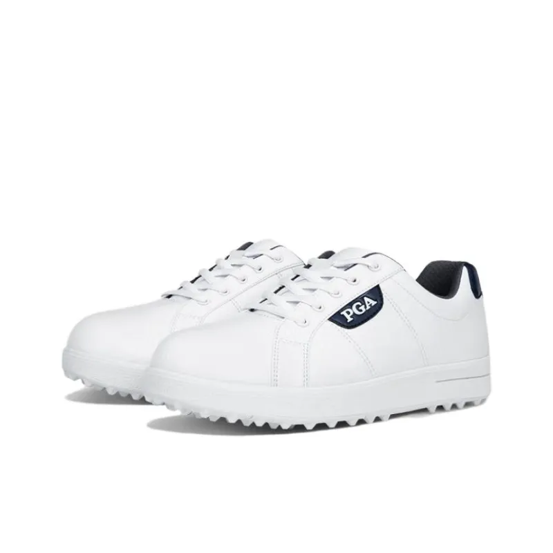 PGA Cushioning Wear-Resistant Low-Top Golf Shoes Unisex White-1