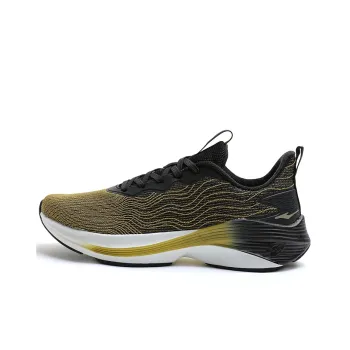 Erke Yidan Collection Lightweight Low Top Running Shoes Men's Black Gold