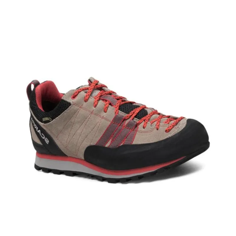 SCARPA Crux GTX Cushioning Wear-Resistant Low-Top Trekking Shoes Women's Gray Red-2