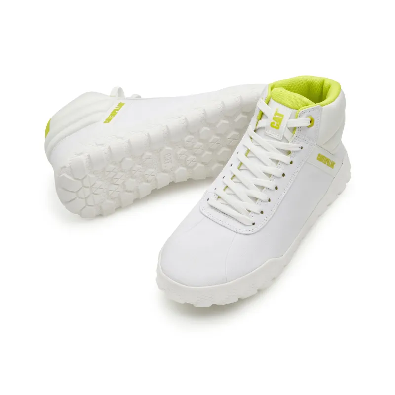 CAT Hex + Mid Canvas CODE Lightweight High Top Outdoor Shoes Unisex White-2