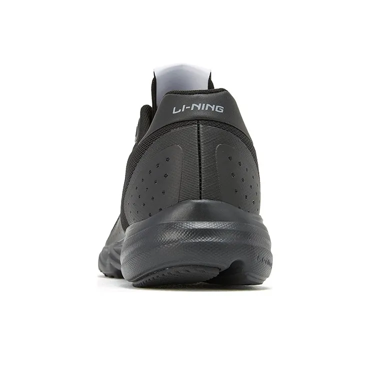 LiNing Cushioning Breathable Lightweight Low-Top Running Shoes Men's Black-4