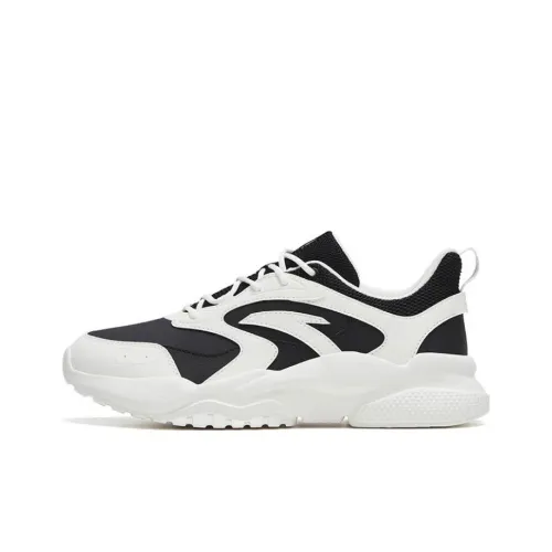 Anta Chao Bai TD Cushioning Wear Resistant Rebound Low Top Sports Casual Shoes Women's Black White