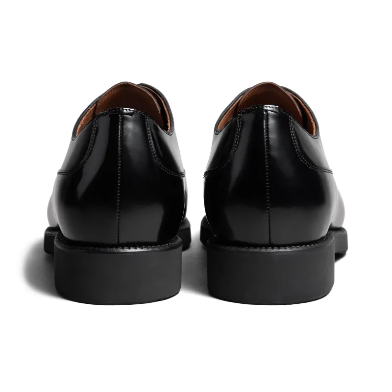 Zuti British Business Shiny Oxford Shoes Casual Shoes Men's Black-3