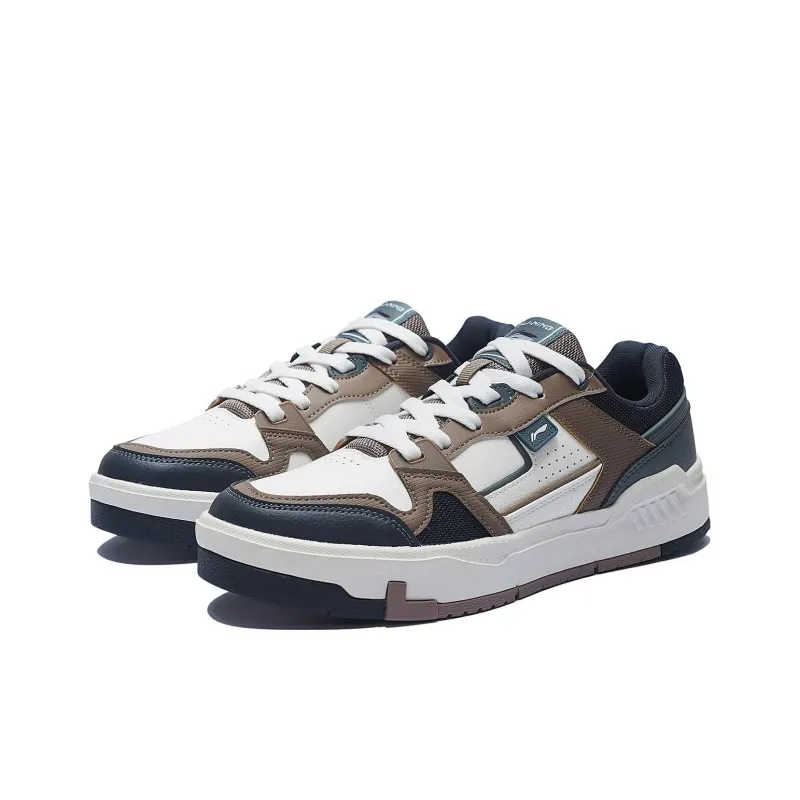 LiNing ACE V2 Wear Resistant Breathable Slip Resistant Low Top Skateboard Shoes Men's White Gray Black-2