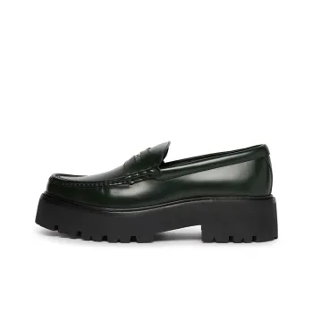 CELINE Chunky Bull Penny Loafers Bottle Green