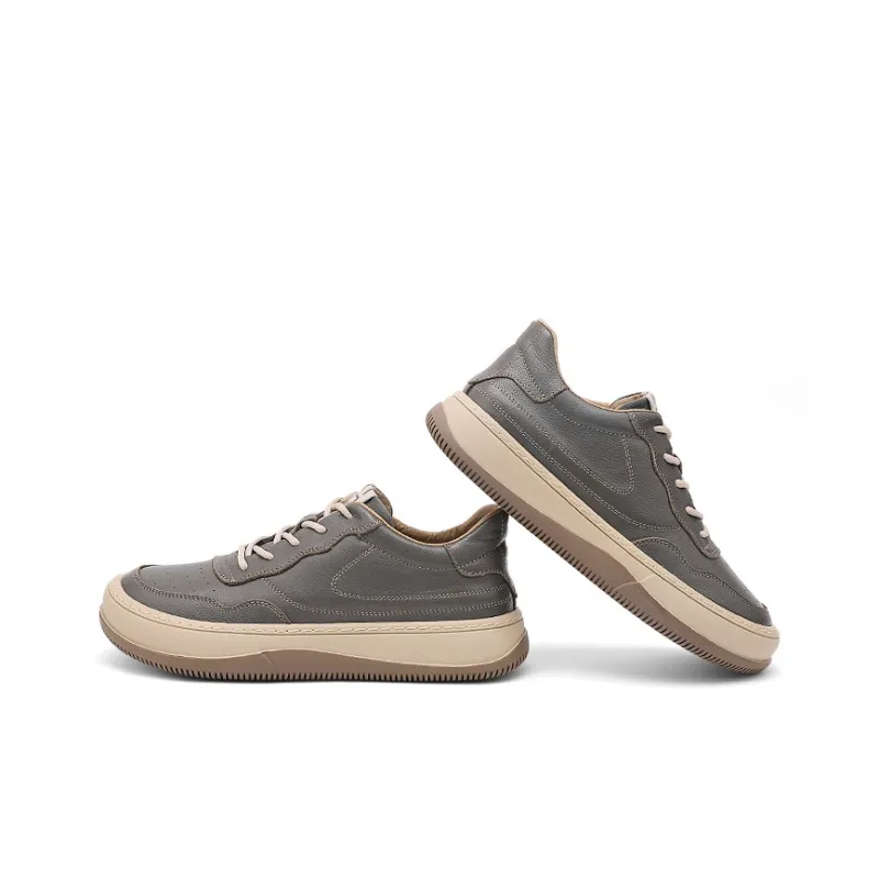 Mr.shang Casual Shoes Men Low Top Brown/Jasper-7