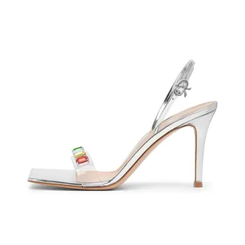 GIANVITO ROSSI Ribbon Gemstone-embellished 100mm Sandals