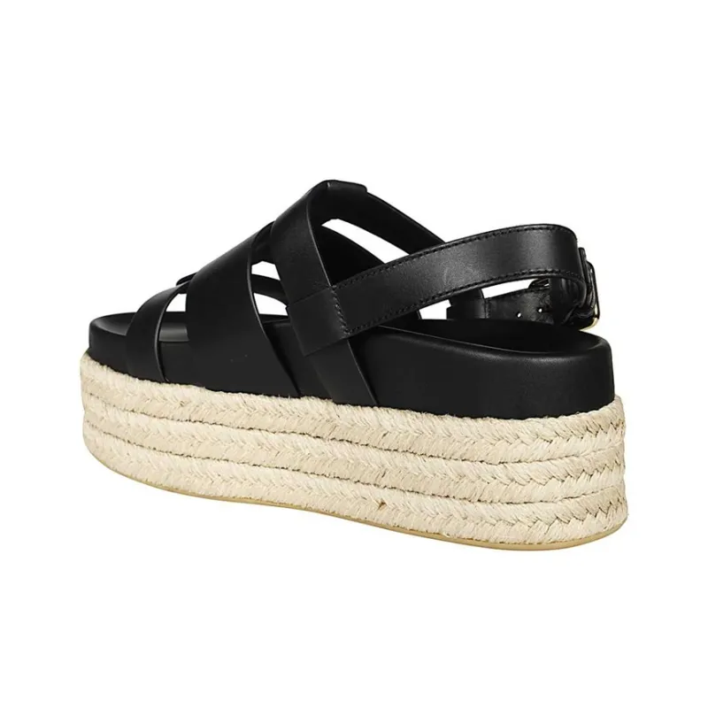 Burberry Beach Sandals Women's Black-3