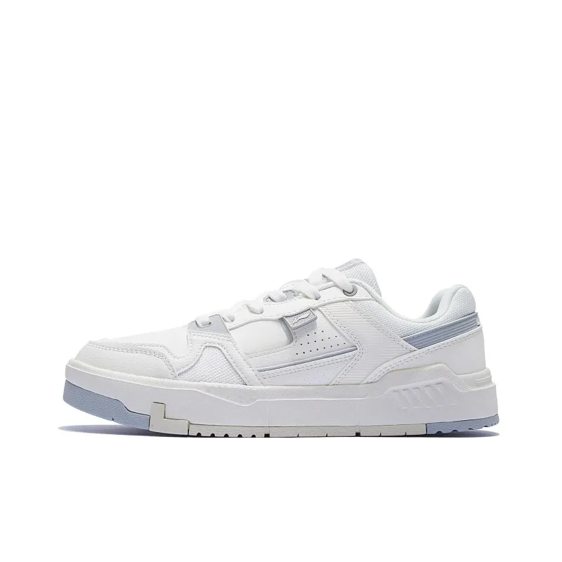 LiNing ACE V2 Abrasion Resistant Breathable Low Top Skateboard Shoes Men's White Gray-0