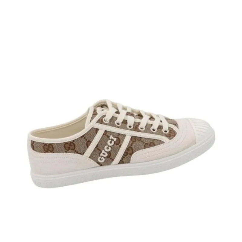 GUCCI Women's Gg Canvas Trainer 'White Beige Monogram' Women's-2