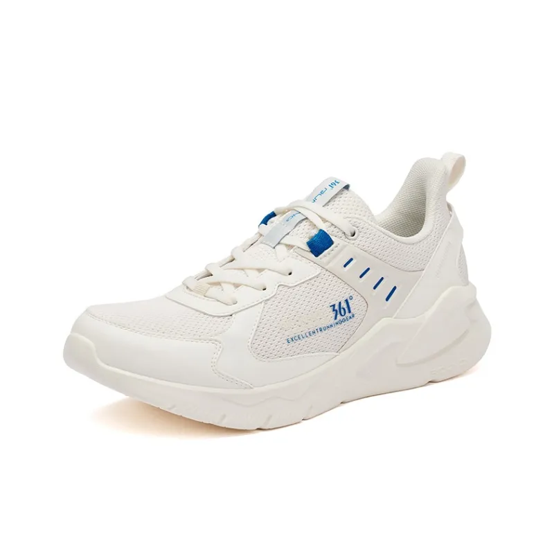 361° Shock Absorbing, Non Slip, Wear Resistant, Breathable And Lightweight Low Top Running Shoes Men's Feather White-2