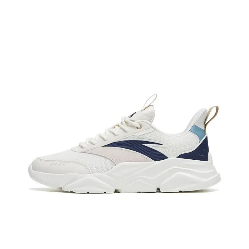 Anta Anti Slip And Wear Resistant Lightweight Low Top Sports Casual Shoes White Gray Blue-0