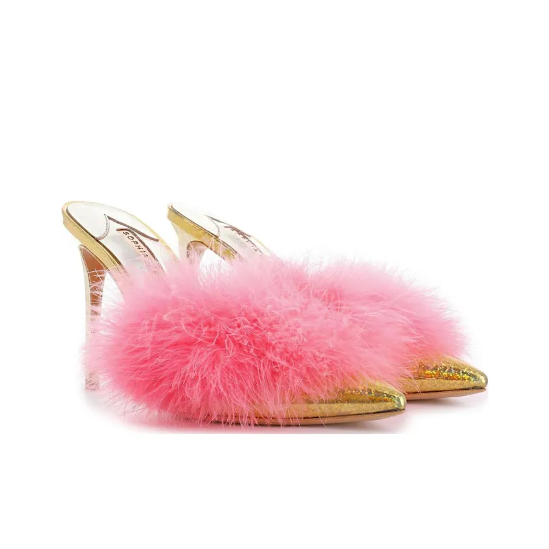Sophia Webster High Heels 10cm Women's Pink Gold-3