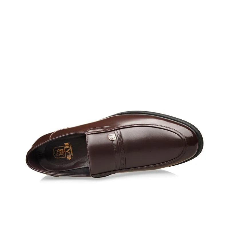LAORENTOU Dress Shoes Men Low Top Brown-7