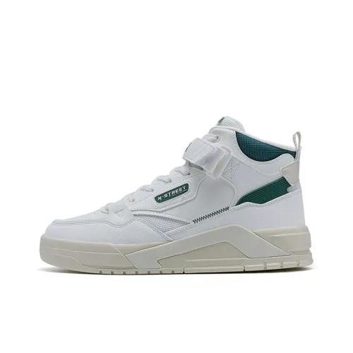 XTEP High Top Skateboard Shoes Men's Sail White