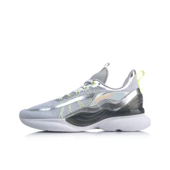 LiNing Cloud Lite Non slip Lightweight Low Top Running Shoes Men's Bright Silver