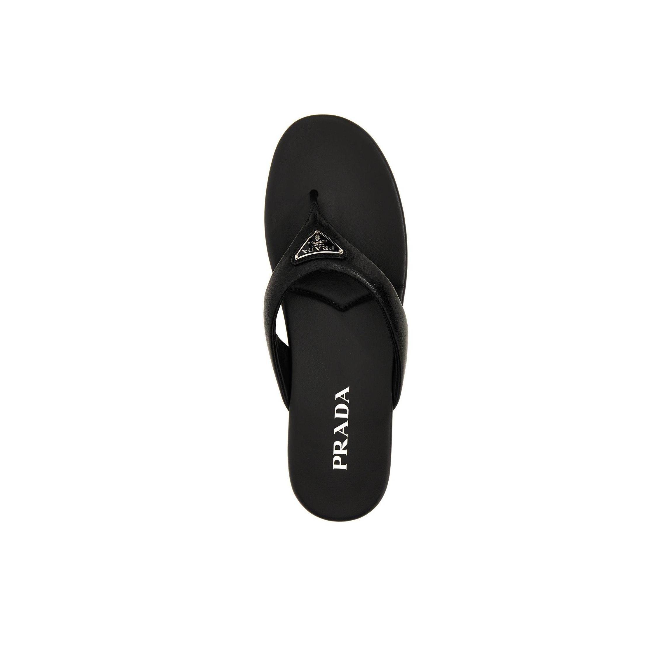 PRADA｜SLIPPERS (1XX758 2ACS F0018) Black Padded nappa leather slides | PRADA