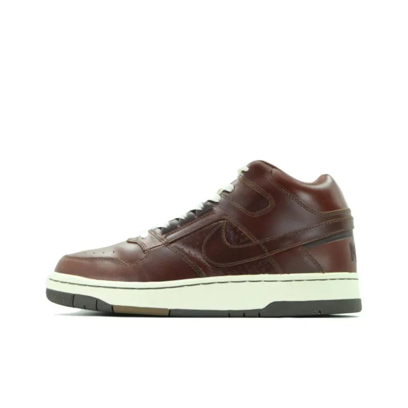 Nike Anti-Slip Wear-Resistant Mid-Top Skateboard Shoes Unisex Brown-0