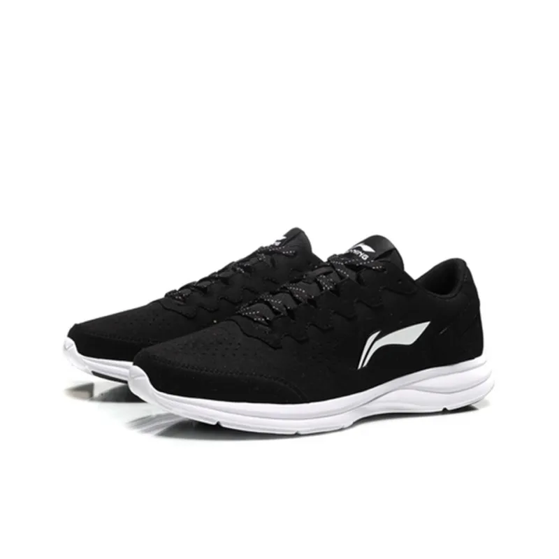 LiNing Anti Slip Wear Resistant Low Top Running Shoes Unisex Standard Black-2