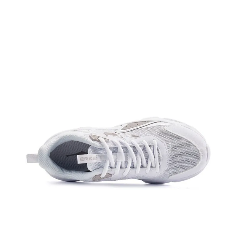 Erke Casual Shoes Women's Low Top True White-2