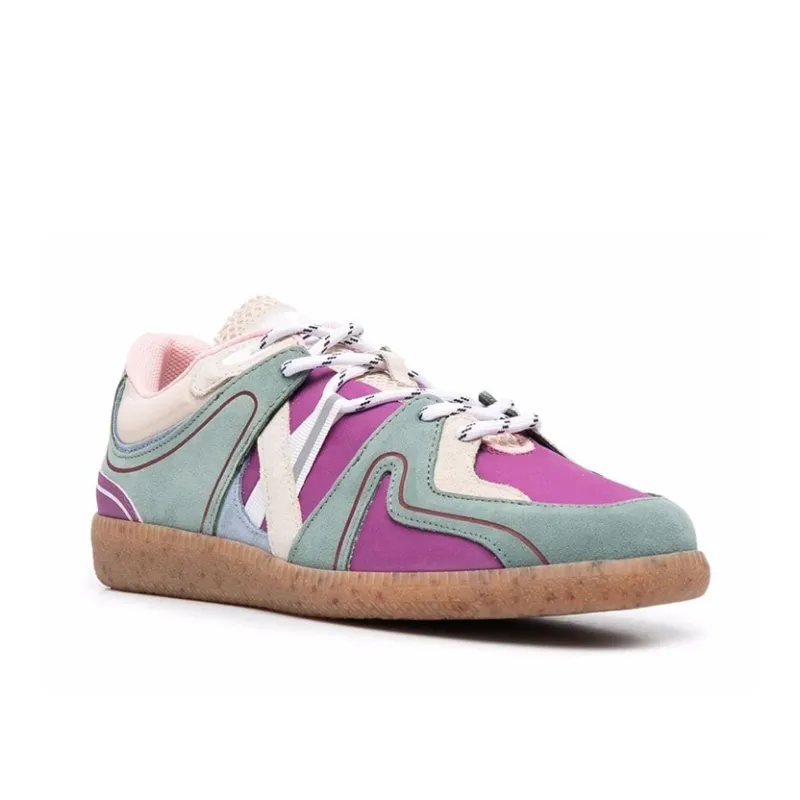 GANNI Skateboard Shoes Women's Low-Top Purple Gray-2