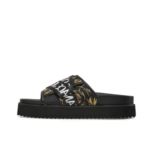 VERSACE JEANS Couture Slide Slippers Men Black