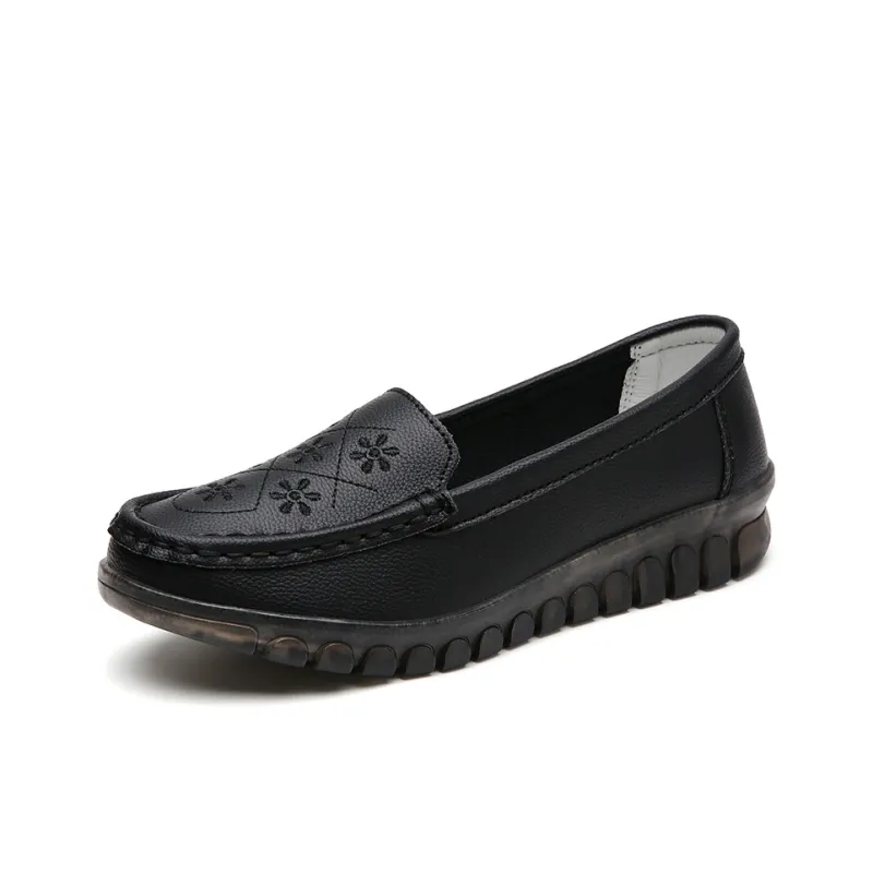 Reivantix Gommino Loafers Women's Black/Gray/Beige-0