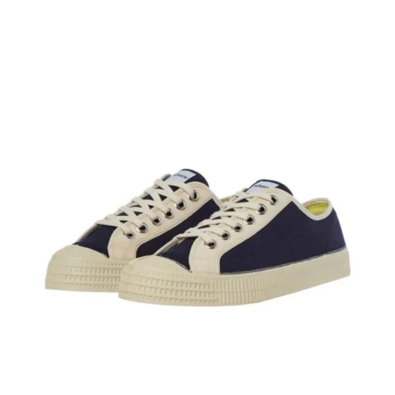 Novesta Canvas Shoes Unisex Low-Top Black/White-1