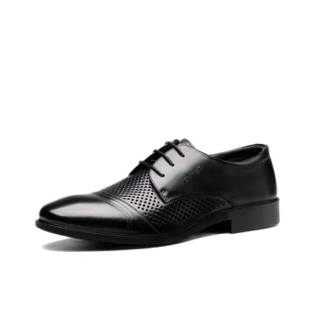 AOKANG Cut-Out Men's Shoes Dress Shoes Men's Black Brown