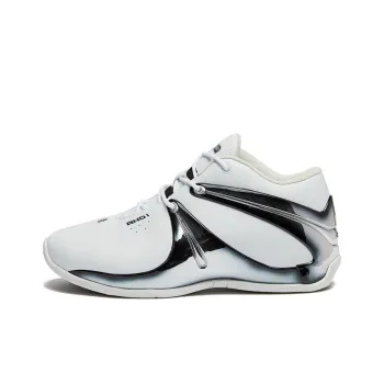AND1 Rise Anti Slip Wear Resistant Mid Top Basketball Shoes Men's White