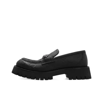 GUCCI GG Logo debossed Lug Loafers
