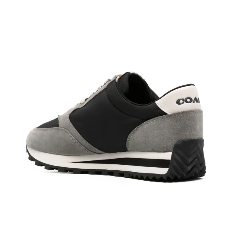 COACH Wear Resistant Low Top Casual Shoes Men's Gray Black-4