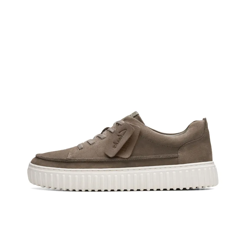 Clarks Low Top Skateboard Shoes Men's Gray-0