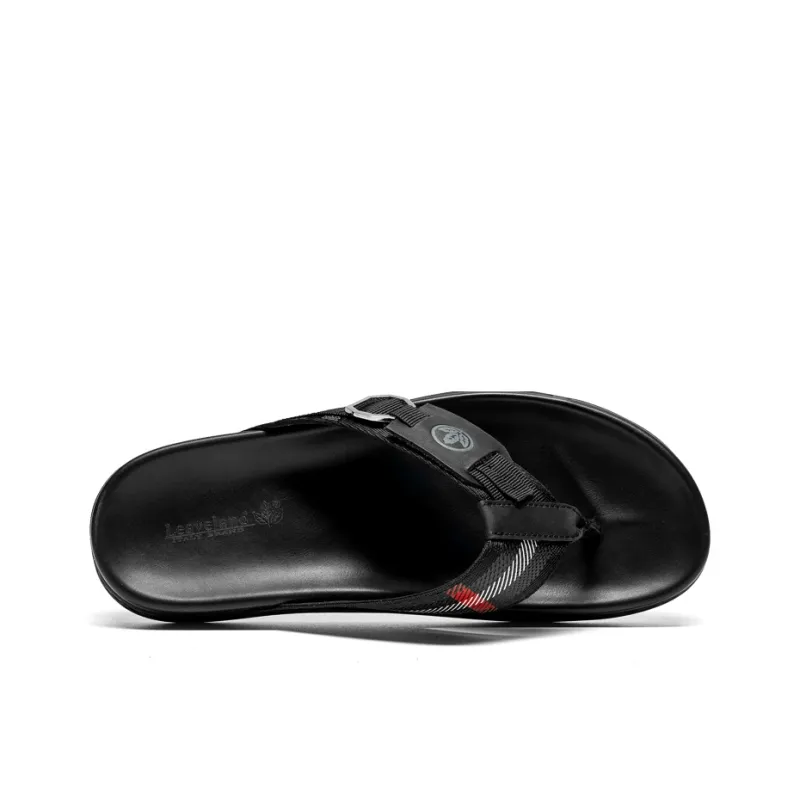 LEAVELAND Stylish Sandals Men's Black-3