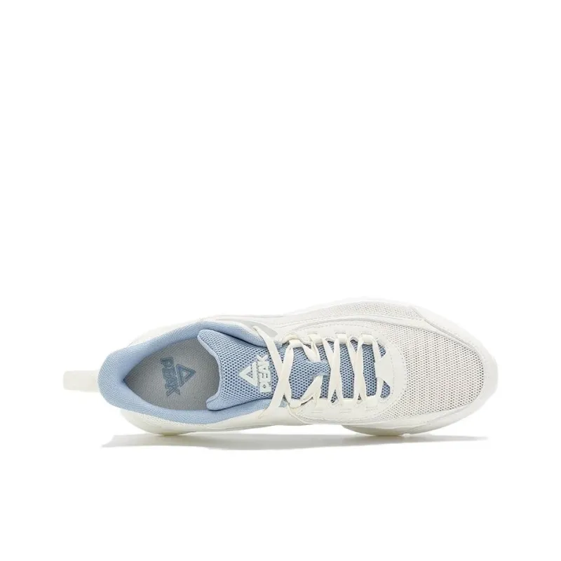 PEAK Shock Absorbers With Slip Resistant And Abrasion Resistant Properties Low Top Running Shoes Men's White Blue-2