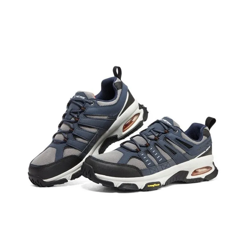 Skechers Low-Top Casual Running Shoes Men's Blue Gray-2