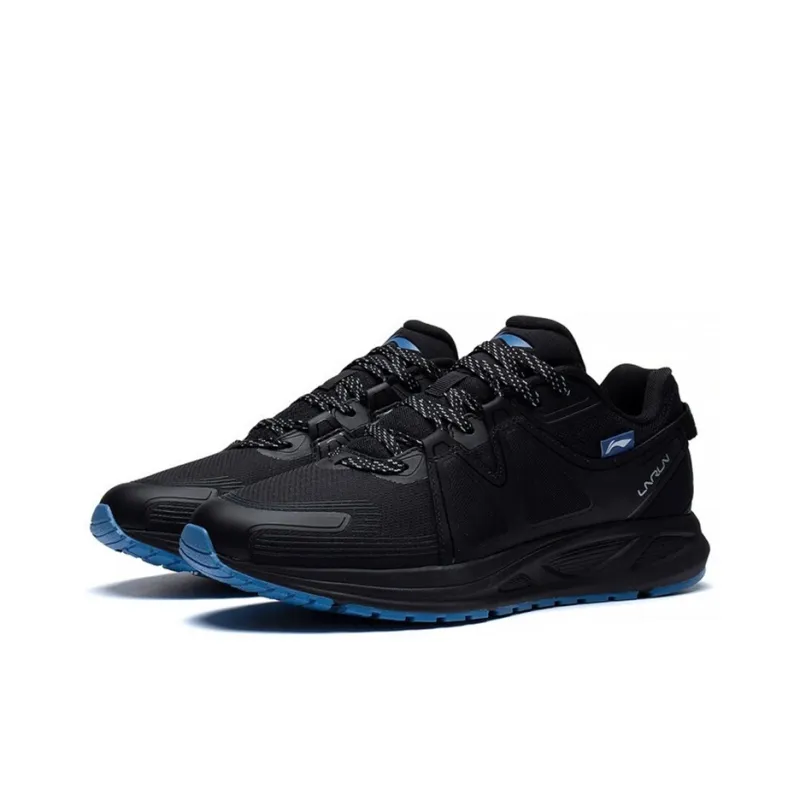 LiNing Anti Slip Wear Resistant Low Top Running Shoes Men's Black-2